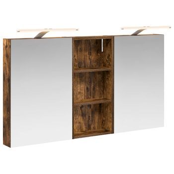 Juego De Muebles De Baño | Armario De Baño Con Estante 3 Piezas 110 X 10,5 X 60,5 Cm