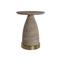 mesita auxiliar metal madera 41x41x53 natural