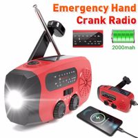 radio solar multifuncional con manivela fm am wb noaa radio meteorologica 2000mah carga usb linterna led de emergencia prohibicion de energia