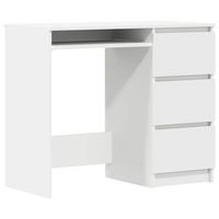 mesa de escritorio   escritorio de despacho  escritorio de madera contrachapada blanco 90x45x76 cm