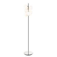 lampara de pie metal y vidrio  161 cm