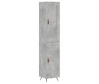 aparador - mueble de almacenamiento de madera contrachapada gris hormigon 345x34x180 cm es2716