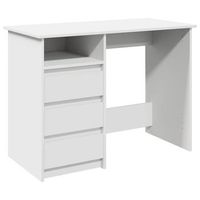 escritorio  mesa de trabajo de madera de ingenieria blanco 102x50x75 cm