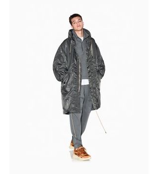 A|X Armani Exchange para hombre. XM001820AF16593U8144 Trench Oversize gris (S), Casual, Nylon