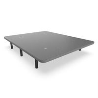 base tapizada 90x190 cm de acero con patas de altura 25cm y 5 barras transversales tejido 3d  fabricado en espana nalui  gris