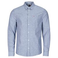 tommy jeans camisa manga larga tjm reg linen blend shirt para hombre