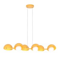 lampara colgante nordessa naranja 6 luces
