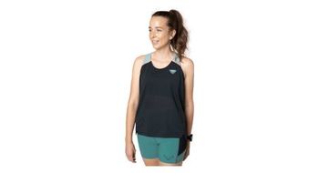 Camiseta de tirantes dynafit sky negro azul  mujer