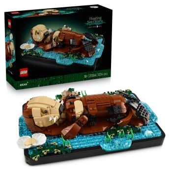 LEGO Ideas Nutrias Marinas a Flote, Juguete de construcción +18 años - 21366