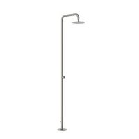 ducha exterior acero inoxidable aisi 316l color canon de rifle con doble entrada agua
