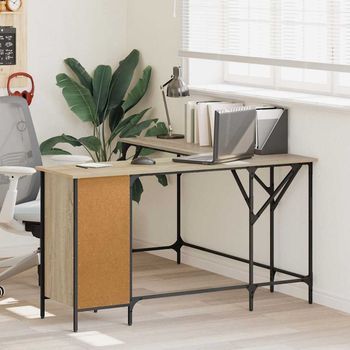 Mesa De Escritorio | | Escritorio De Despacho | Escritorio Madera De Ingeniería Roble Sonoma 141x141x75 Cm Cfw585432