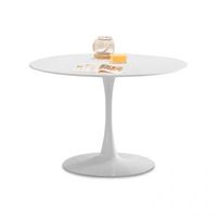 mesa circular gina blanco 110 x 75 x 110 cm