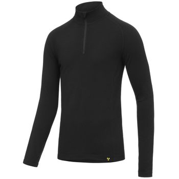 Nukeproof Men's Merino Long Sleeve 1/4 Zip Base Layer, Black