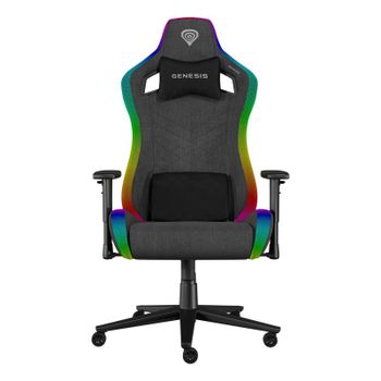 Silla gaming Genesis Trit 660 RGB ergonómica, 150kg, tela transpirable, retroiluminación y ajustes avanzados