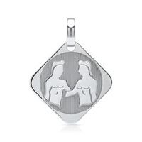 colgante de plata 925 signo de la estrella geminis
