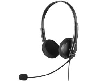 Sandberg 325-41 auricular y casco Auriculares Alámbrico Diadema Oficina/Centro de llamadas Negro