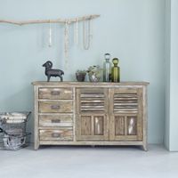 comoda de pino macizo reciclado 140 cm