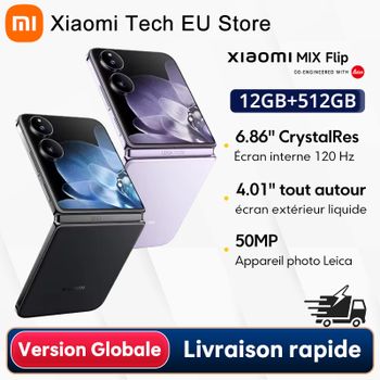 Versión Global Xiaomi MIX Flip Dragon 8 Gen 3, dispositivo con cámara Leica de 50MP, Hyper Charger, pantalla de 6,86 pulgadas, 67 W, 12 Go