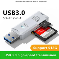 lector de tarjetas usb 30 de alta velocidad 2 en 1 adaptador de tarjeta de memoria tf diseno de unidad flash usb portatil para pc portatil accesorios de oficina