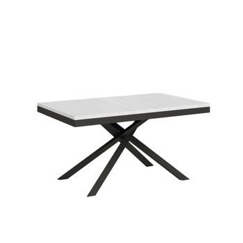 Mesa Extensible 90x160/264 Cm Karida Evolution Fresno Blanco Estructura Antracita