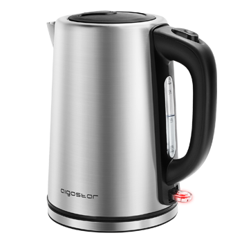 Aigostar 3000W Calentamiento Rápido Hervidor de Agua Eléctrico,  Acero Inox, 1,7 Litros, Libre de BPA, Base 360º, Filtro Antical, Apagado Automático