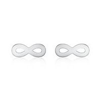 14 quilates pendientes de oro blanco infinity para mujer