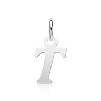 colgante letra t de plata 925
