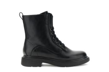 botines negros con cordones y lengüeta de strass black 38