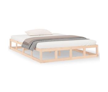 Estructura de cama de madera maciza 140x200 cm