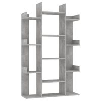 estanteria  libreria de madera gris hormigon 86x255x140 cm