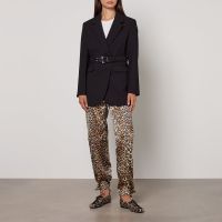 ganni bonded crepe blazer - eu 36uk 8