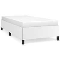 cama individual  cama para adultos  estructura de cama de cuero sintetico blanco 90x200 cm