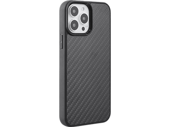 Funda móvil - ISY ISC-3716 Carbon, Para Apple iPhone 13 Pro Max, Trasera, TPU, Negro