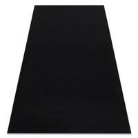 alfombra con refuerzo de goma rumba un solo color negro 100x400 cm