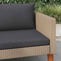 sofa individual de jardin  sofa de exterior con cojines ratan sintetico beige