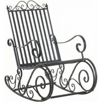 mecedora smilla metal antracita 90x56x94 cm clp