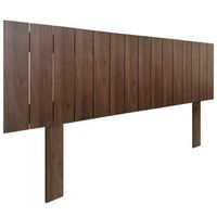 cabecero de madera reciclada dm estilo palet vertical con patas 145x115cm camas 145 - nogal madera