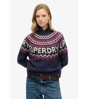 superdry para mujer w6110555a jersey fairisle marino l casual acrilico