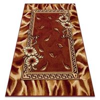 alfombra bcf morad trio flores hojas clasico - burdeos 200x300 cm