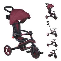 triciclo plegable explorer 4 en 1 rojo burdeos