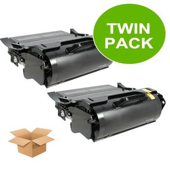 Compatible Multipack Lexmark T522 Printer Toner Cartridges (2 Pack) -12A6735