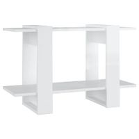 estanteriadivisor de espacios madera blanco brillante 80x30x51 cm
