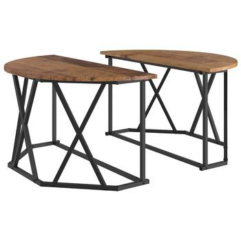 Mesa De Café | Mesa De Centro Madera Envejecida 80 X 80 X 42 Cm
