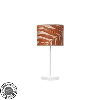 Sobremesa moda 1xe14 blanco/hoja caldera 42x17x17cm