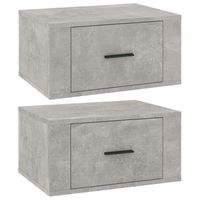 mesita de noche 50x36x25 cm madera - gris