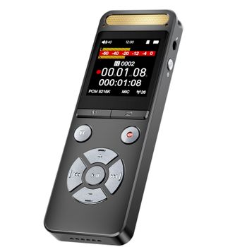 Grabadora de Voz Digital Profesional Famue L17 de 128 GB, Audio PCM de 9120 kbps, Reducción de Ruido HD para Entrevistas Empresariales y Abogados 2025