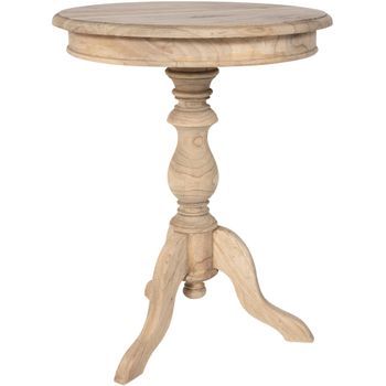 Mesa Auxiliar Wiva 50 Cm Madera Natural Ø 50 Cm Clp