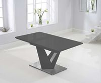 ex-display harmony 160cm extending dark grey high gloss dining table