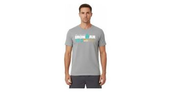 Camiseta gris de manga corta ironman 70 3 mallorca para hombre