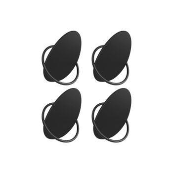 Juego de 4 Ganchos para Abrigos, Negro Tinta